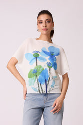 Liva Floral Top - White